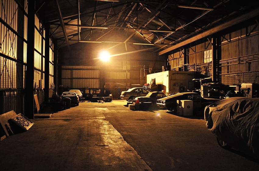 Oldtimer-Garage, Autogarage HD-Hintergrundbild
