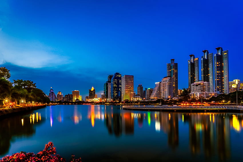 Bangkok, Nightscape, Thailand, , Dunia Wallpaper HD