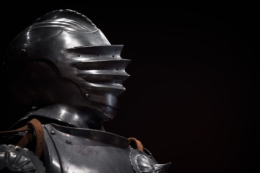 gray steel medieval armor HD wallpaper