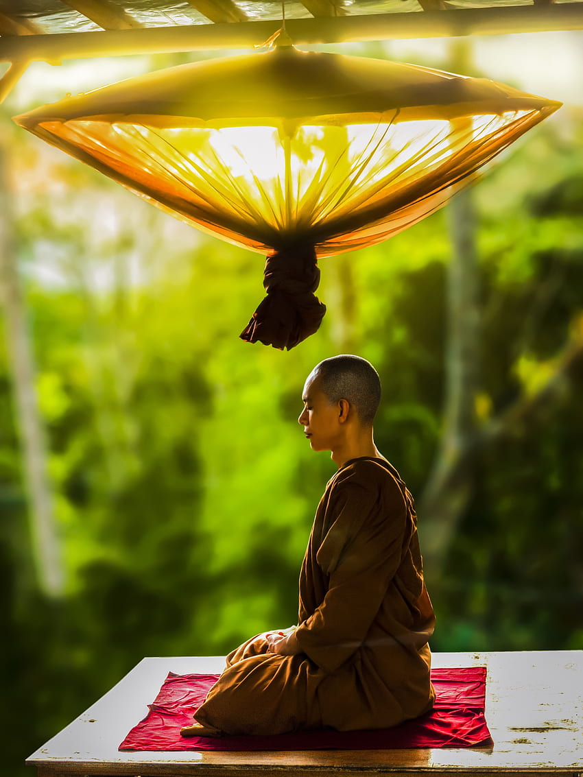 Monge Meditando · Estoque, Homem de Meditação Papel de parede de celular HD