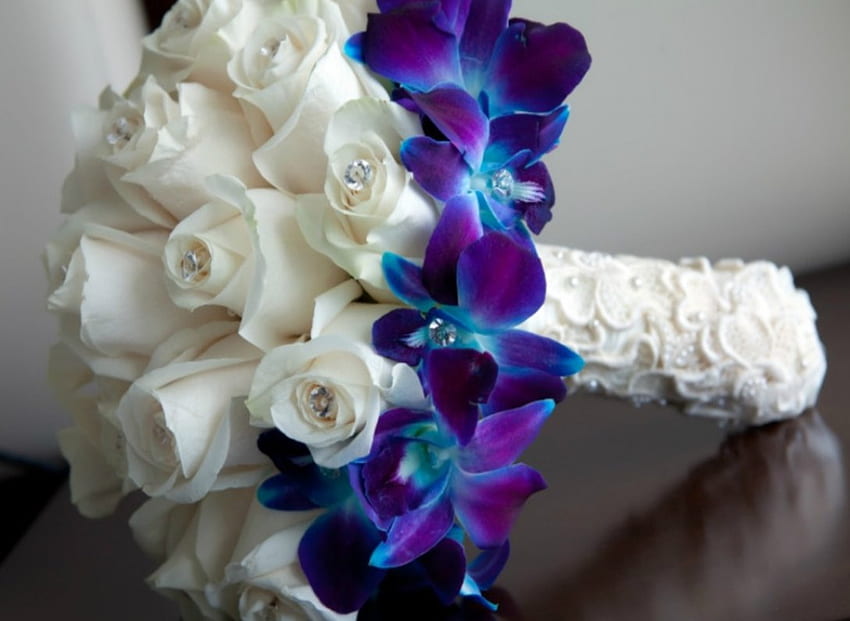 Wedding Bouquet, bouquet, flowers, wedding, roses HD wallpaper