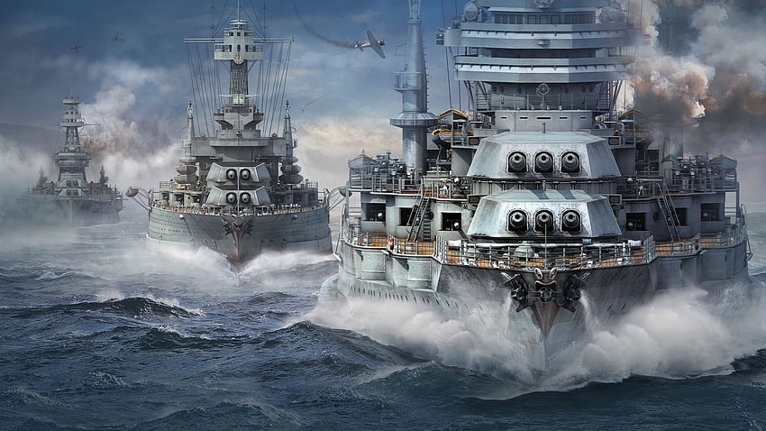 Battleship, German WW2 Warships HD wallpaper