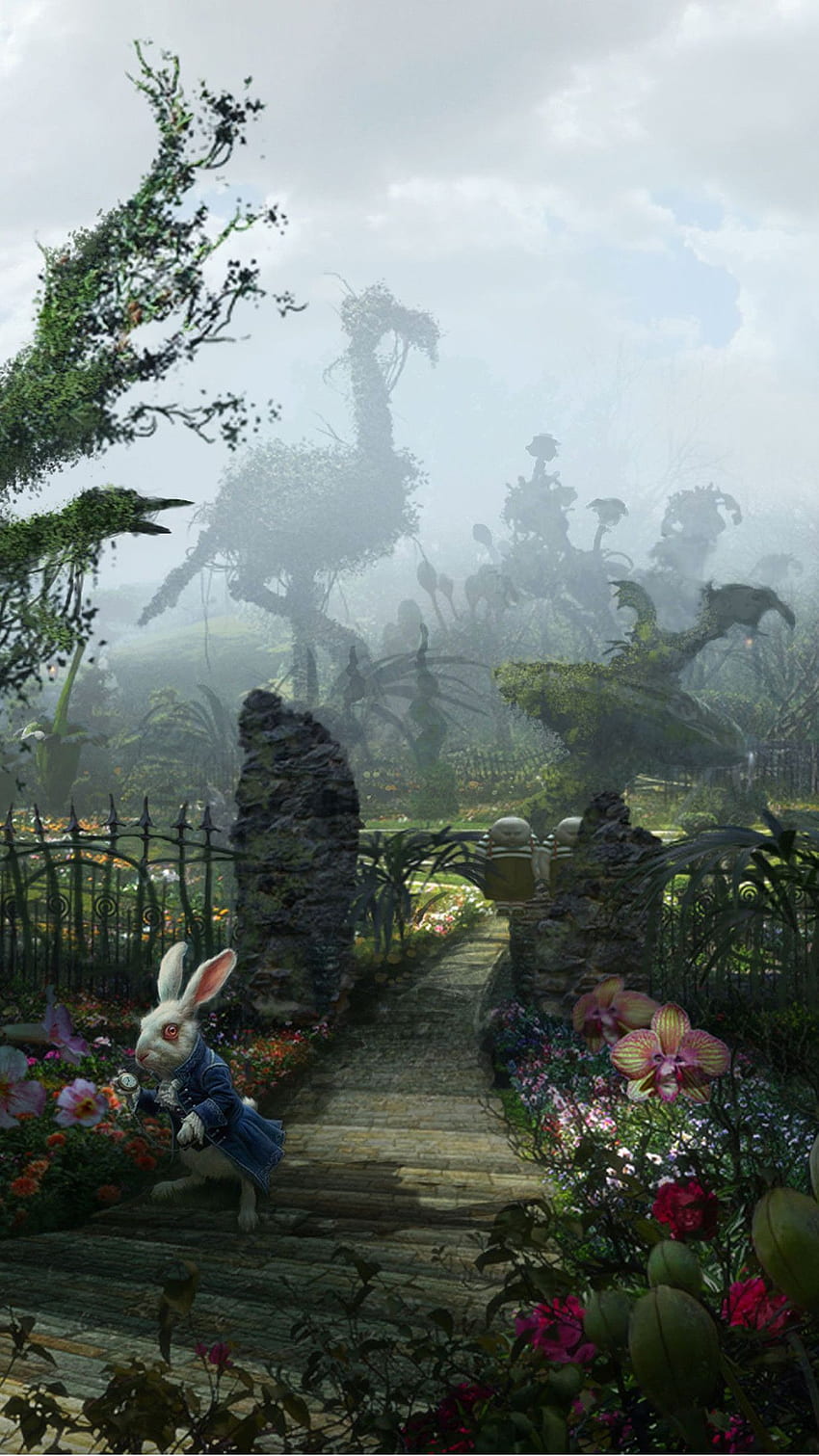 Alice in Wonderland alice bunny disney gate hole in rabbit red  trippy HD phone wallpaper  Peakpx