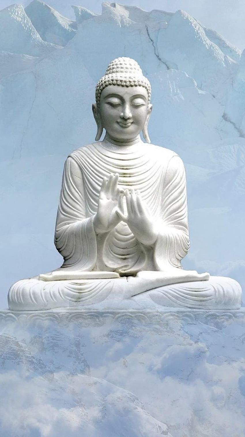 Bhagwan Buddha, White Statue, Lord Buddha HD phone wallpaper