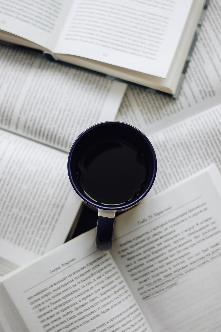 Books, Coffee, , , Cup, Text HD phone wallpaper