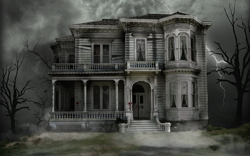 Spooky House, Creepy House HD wallpaper