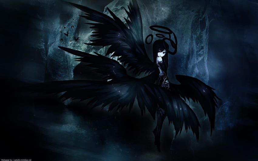Anime Girl Dark Angel, Fallen Angel Anime Girl HD wallpaper