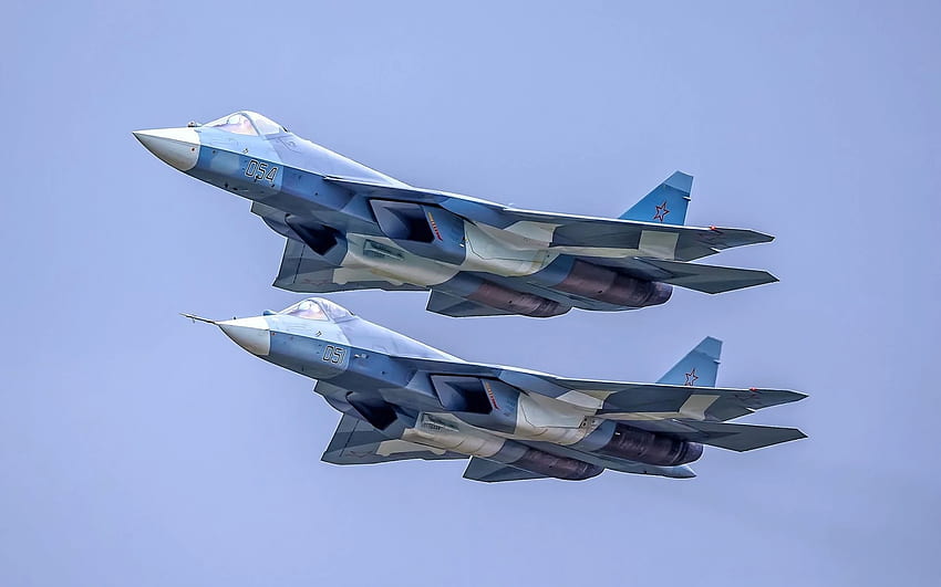 Su 57, PAK FA, caza ruso, 5.ª generación, fuerza aérea rusa, Sukhoi Su 57 con resolución. Alta calidad, Sukhoi Su-57 fondo de pantalla