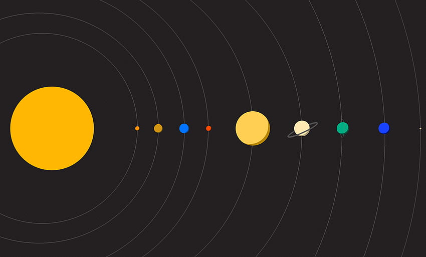 Minimalist Solar System []. Solar system HD wallpaper