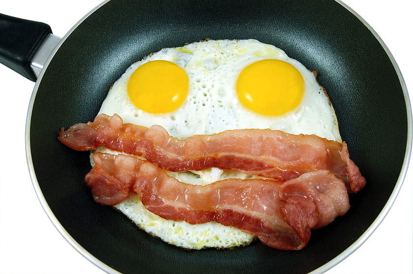 Food Bacon Ham Fried egg Frying pan, Bacon and Eggs HD wallpaper