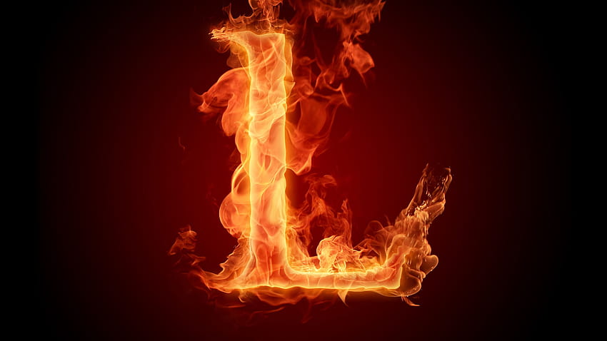 alphabet, fire, litera, l, letter, flame 84309, 2560 X 1440 Fire HD wallpaper