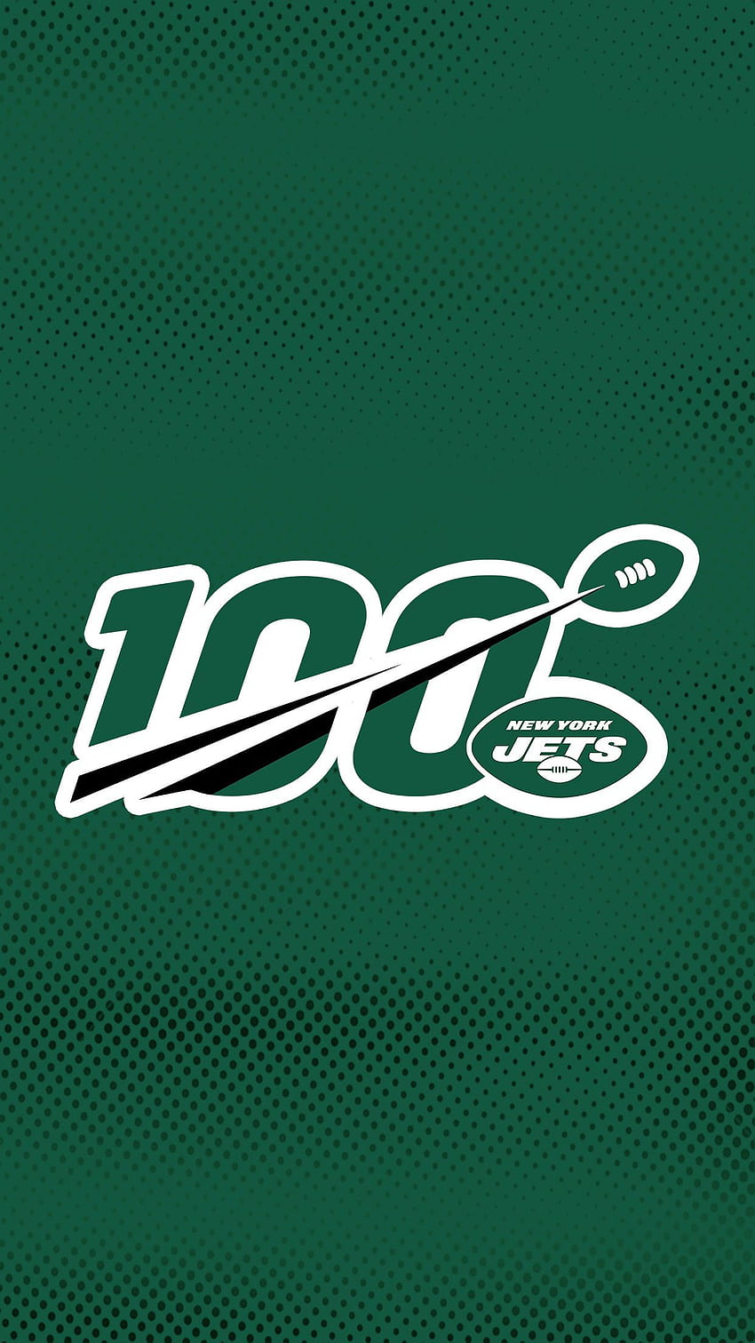 Fanart New York Jets NFL 100, logo New York Jets Tapeta na telefon HD
