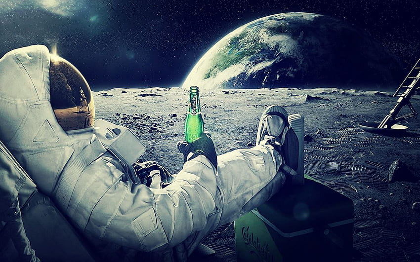 Astronot Dünya Bira Carlsberg, Kartal Astronot HD duvar kağıdı