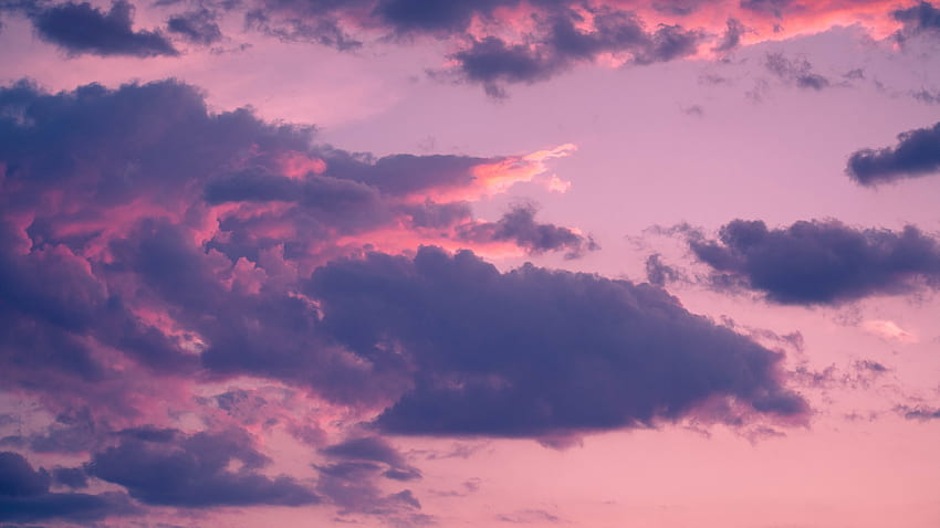 Nuages, poreux, ciel, coucher de soleil - Esthétique des nuages ​​- - Fond d'écran HD