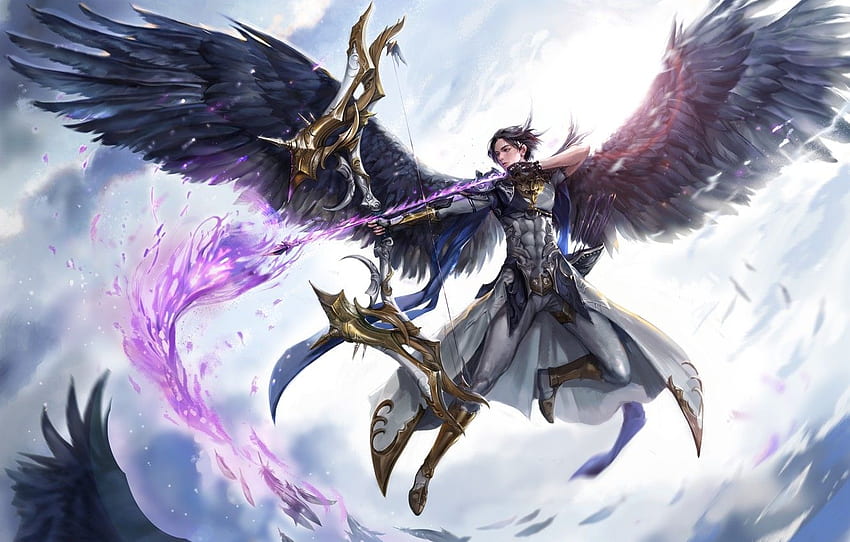 640 Anime Demon Boy Anime Boys Anime Angel Warrior  Granblue Fantasy  Angel HD Png Download  640x6281546143  PngFind