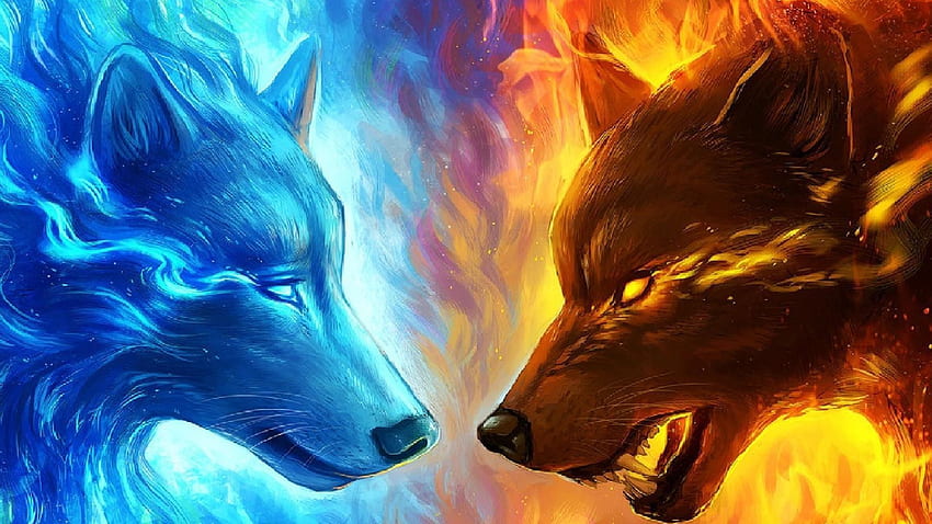 Inspirational Fire Wolf in 2020. Ice wolf , Wolf , Fantasy wolf, Legendary Wolf HD wallpaper