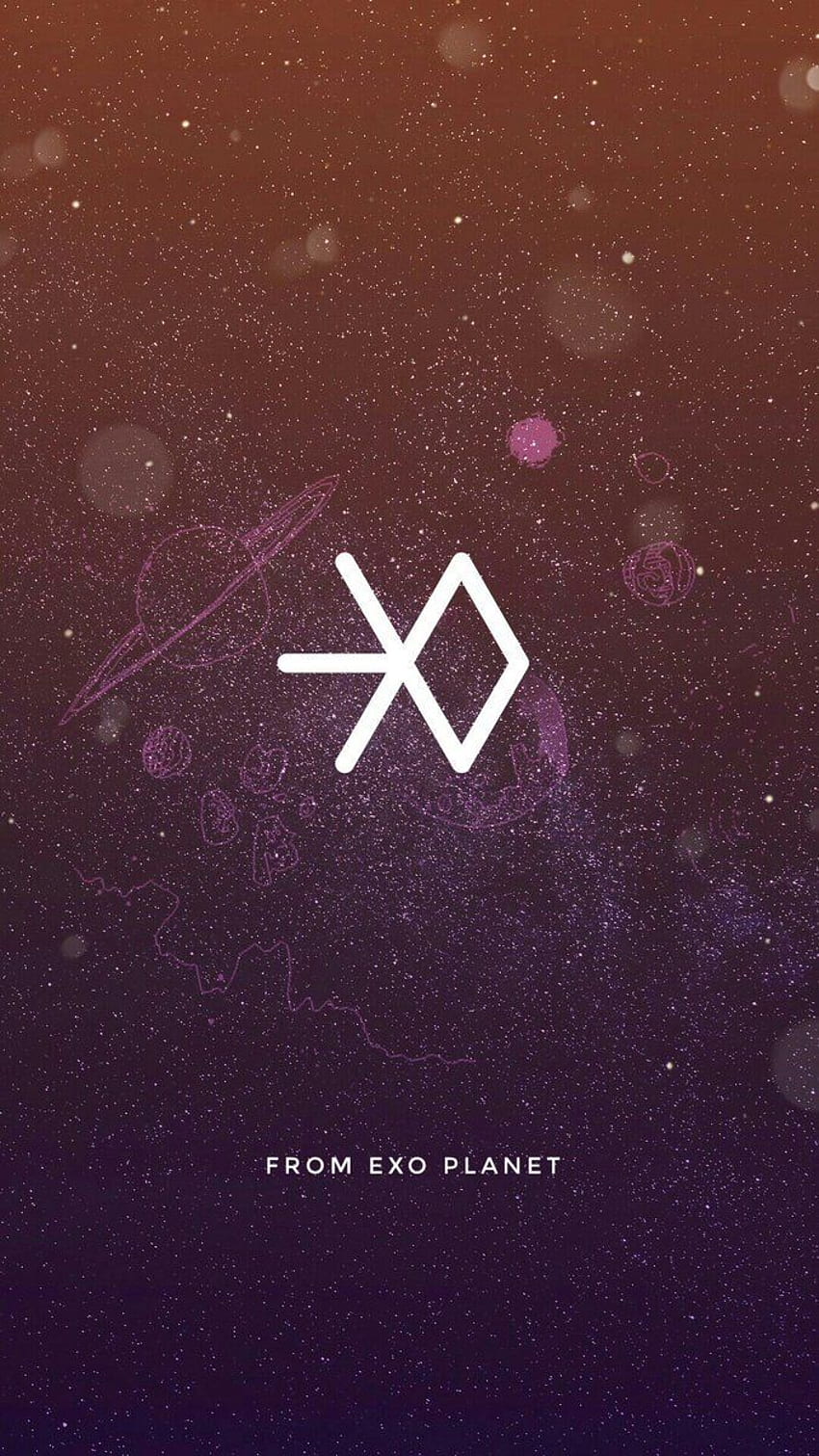 Exo Logo iPhone, EXO Galaxy HD phone wallpaper