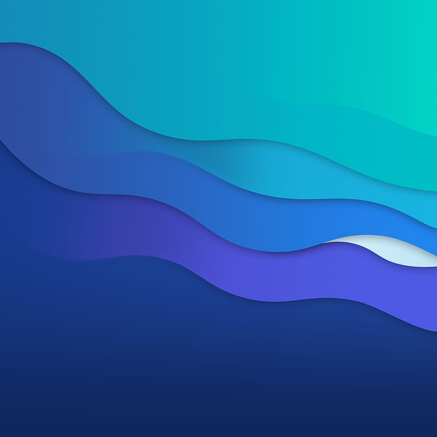 Waves: un pack inspiré de MacOS Big Sur, bleu sarcelle Fond d'écran de téléphone HD