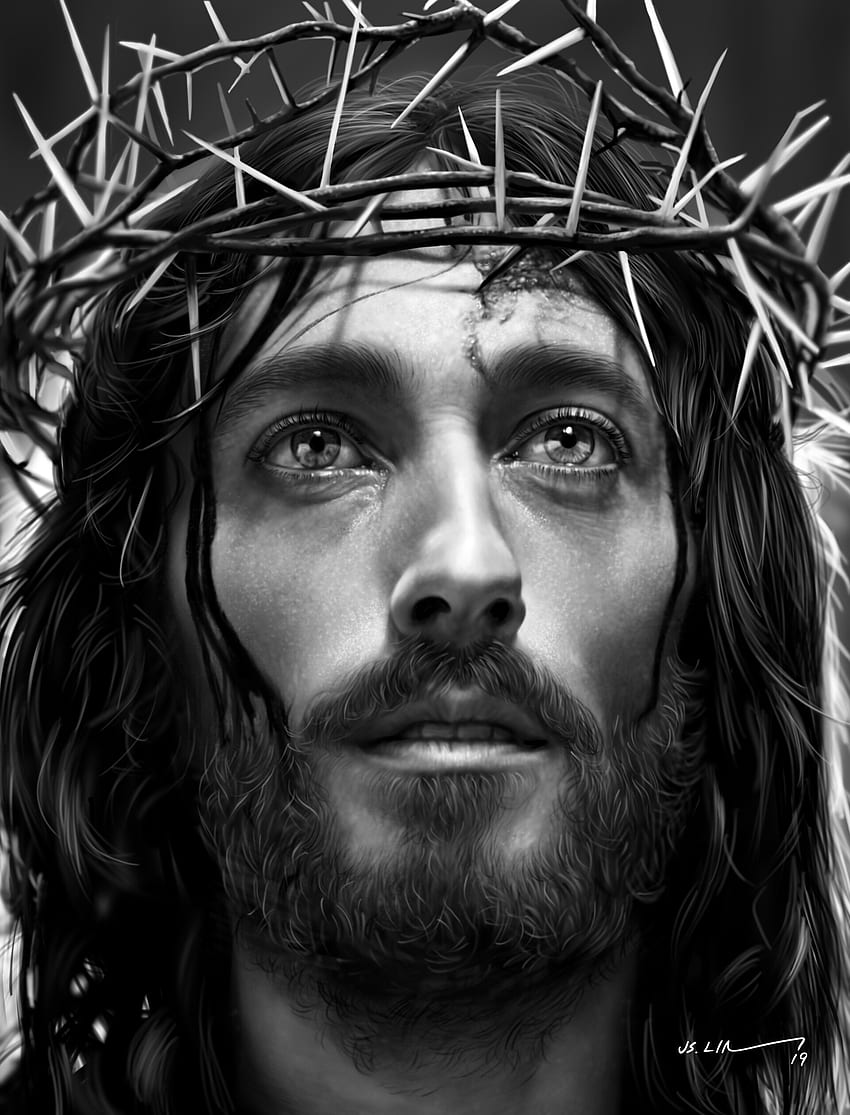 ArtStation - Jesús, Jinsung Lim. Arte de jesucristo, Dibujos de jesus, de jesucristo, Jesus en blanco y negro fondo de pantalla del teléfono