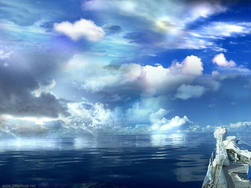 Nuages ​​​​sur l'eau, nuages, eau Fond d'écran HD