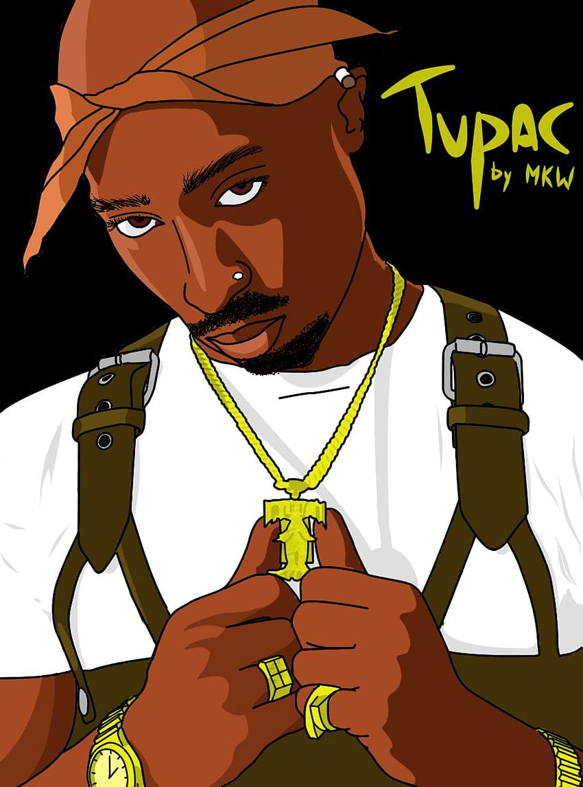 Tupac By Mkw No Ossan, Tupac Cartoon HD phone wallpaper | Pxfuel