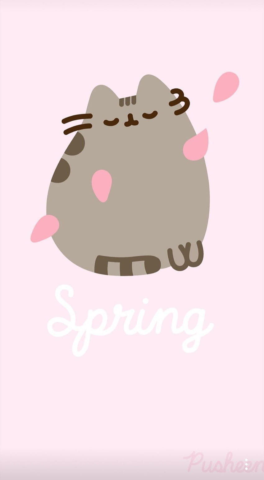 Happy Spring by Pusheen. Pusheen cute, Pusheen cat, Pusheen, Cute Kawaii Cat HD phone wallpaper