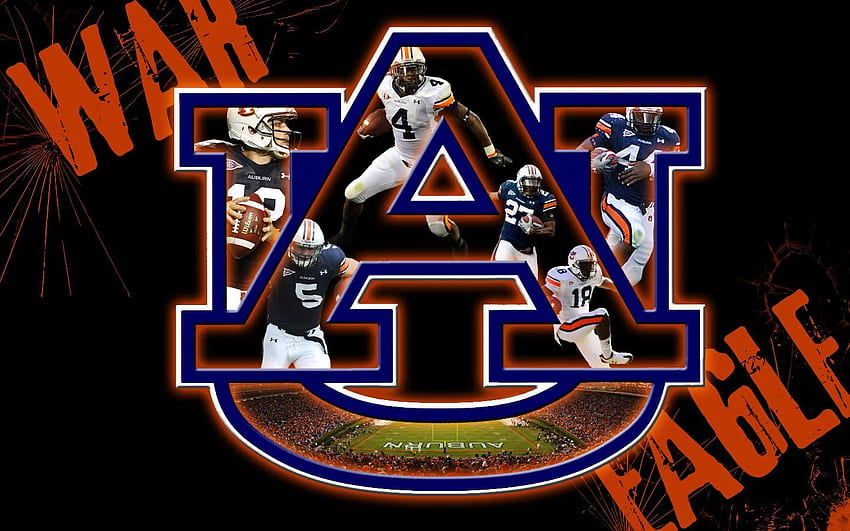 Auburn Tigers American football team orangeblue background Auburn  Tigers logo HD wallpaper  Peakpx