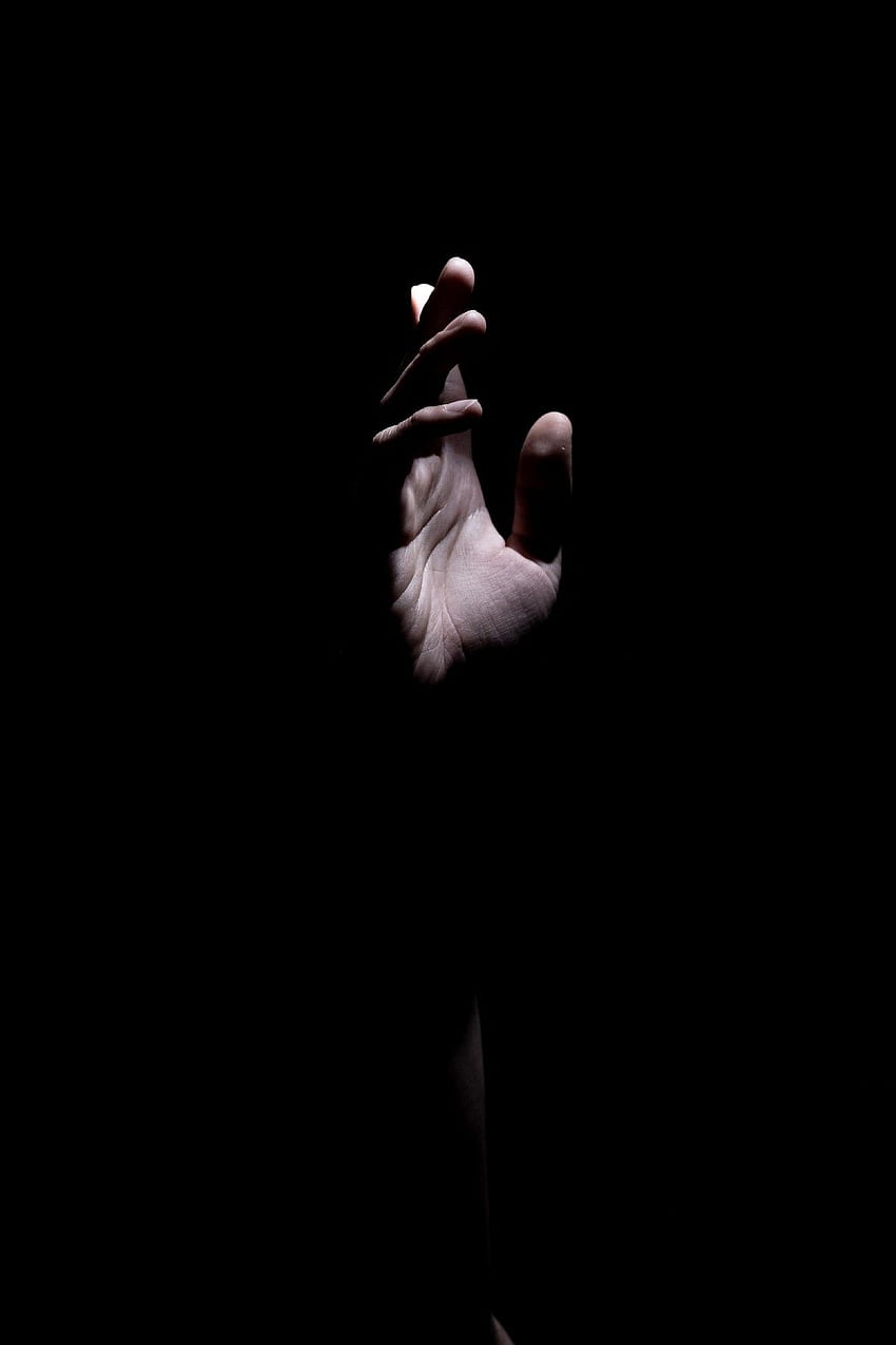 Im Nihilum. Hand, dunkel, dunkler Hintergrund, menschlicher Körper HD-Handy-Hintergrundbild