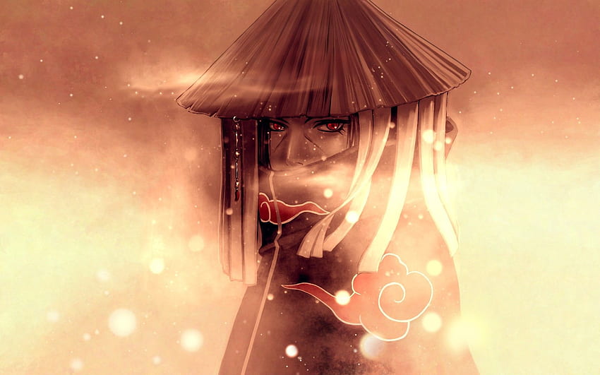 snow naruto shippuden akatsuki uchiha itachi sharingan cloak anime manga hats wallpape – Anime Naruto HD wallpaper