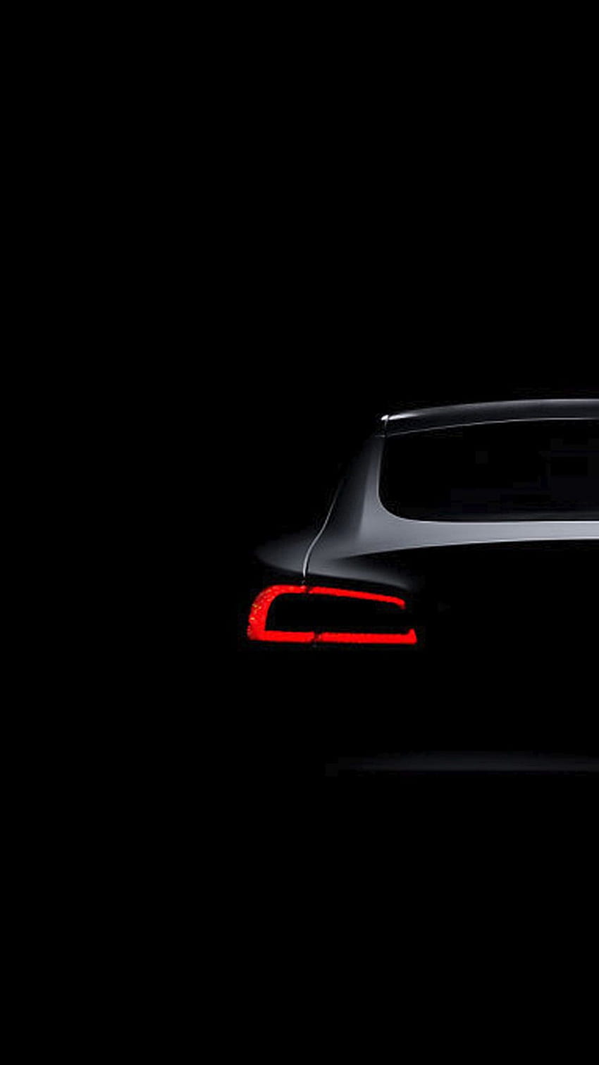Tesla Model S Тъмна спирачна светлина HD тапет за телефон