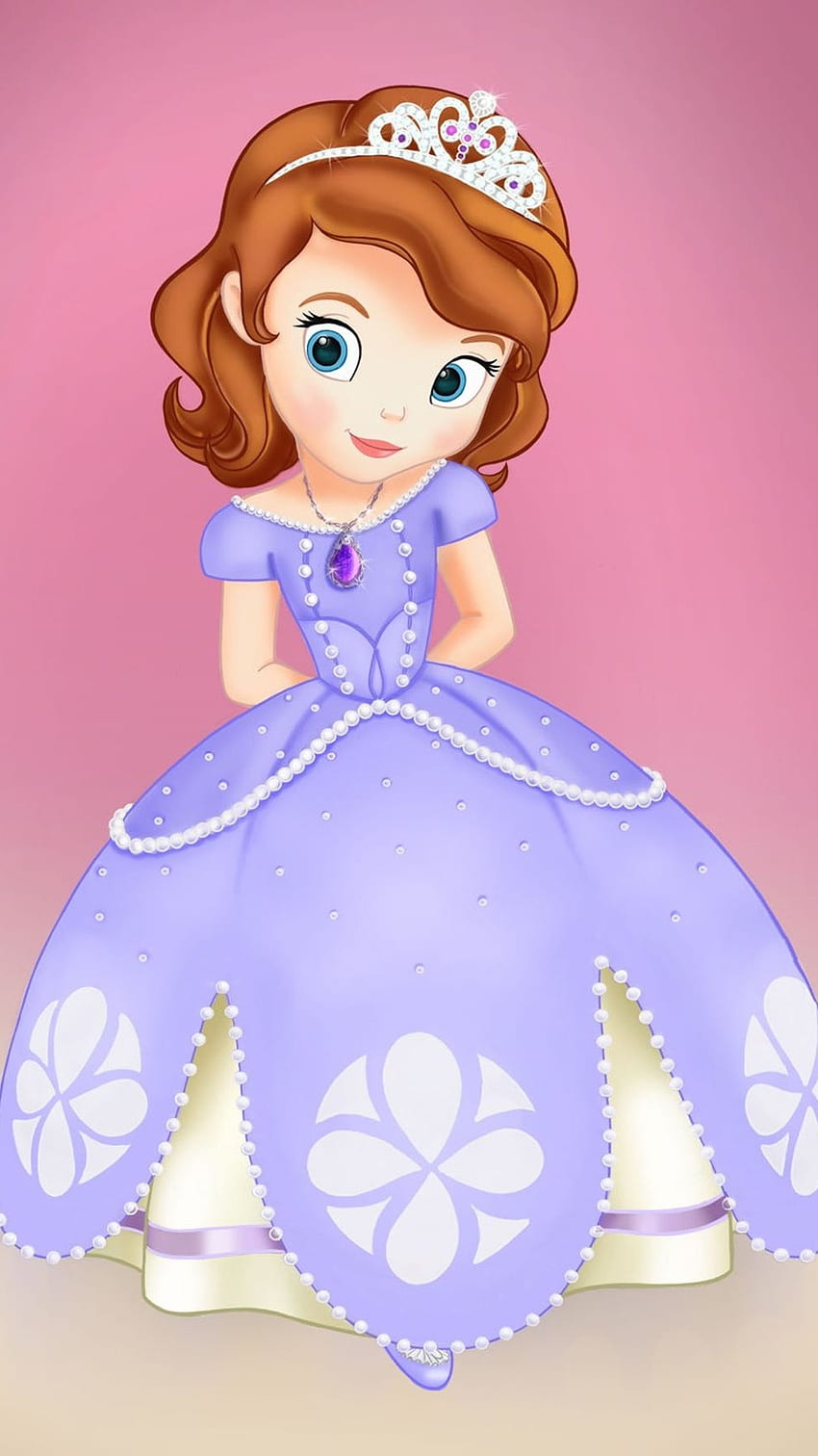 Jolie fille de dessin animé, princesse Sofia, disney, dessin animé Fond d'écran de téléphone HD
