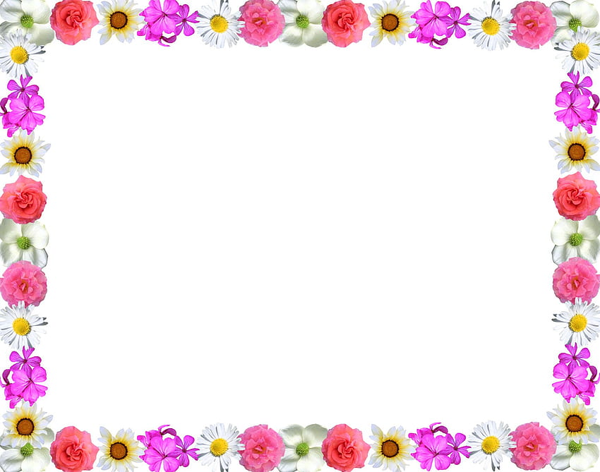 Bordes de página de flores, prediseñadas, prediseñadas fondo de pantalla