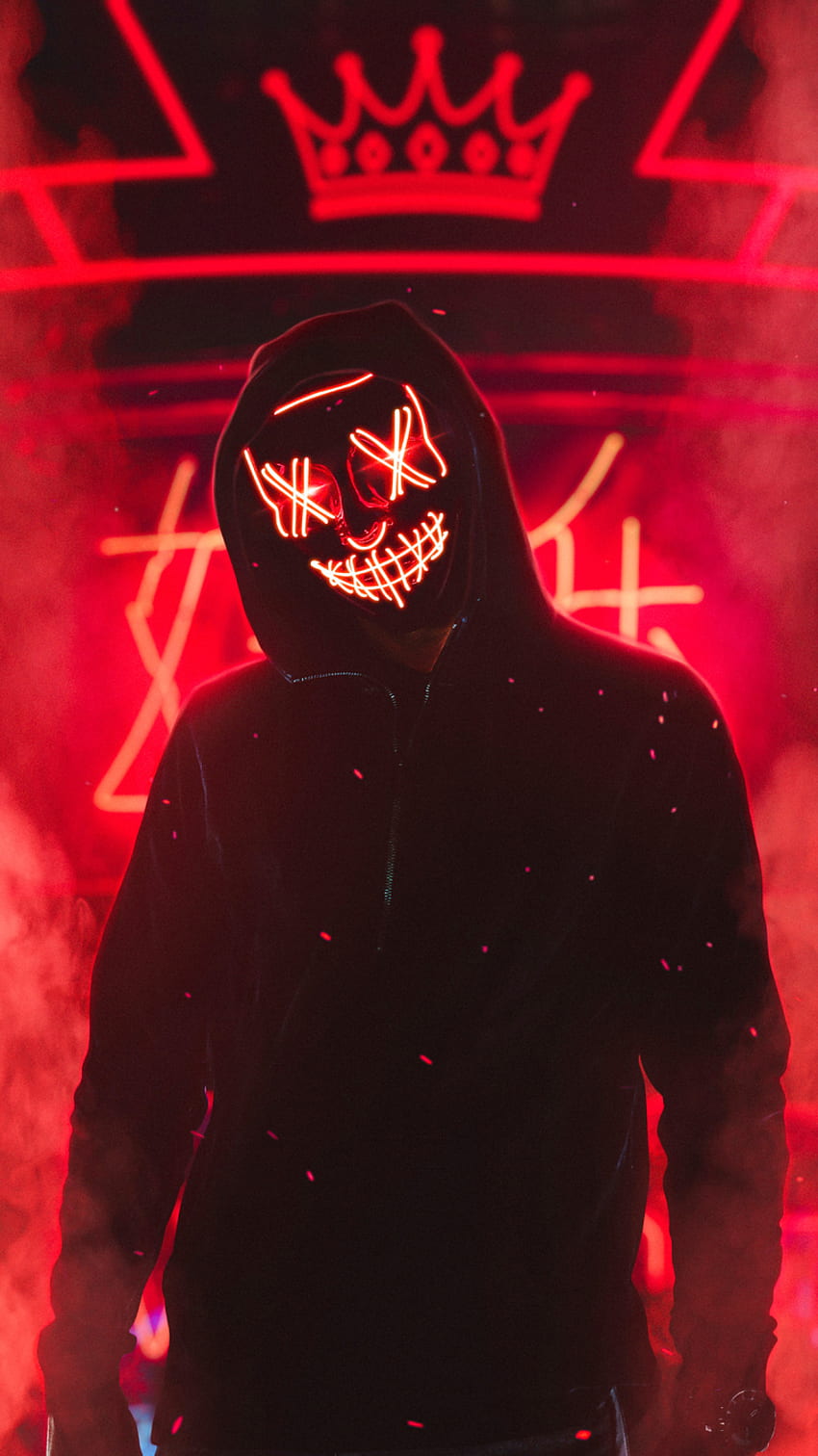 Neon Mask Guy iPhone 6 iPhone 6S iPhone 7   Background and Neon Crown  HD phone wallpaper  Pxfuel