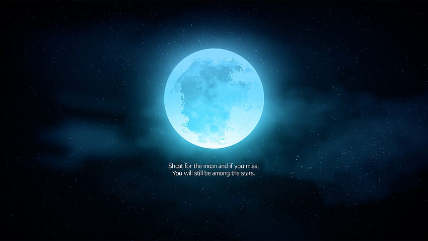 Shoot for Moon Quote, Moon and Stars Quotes papel de parede HD