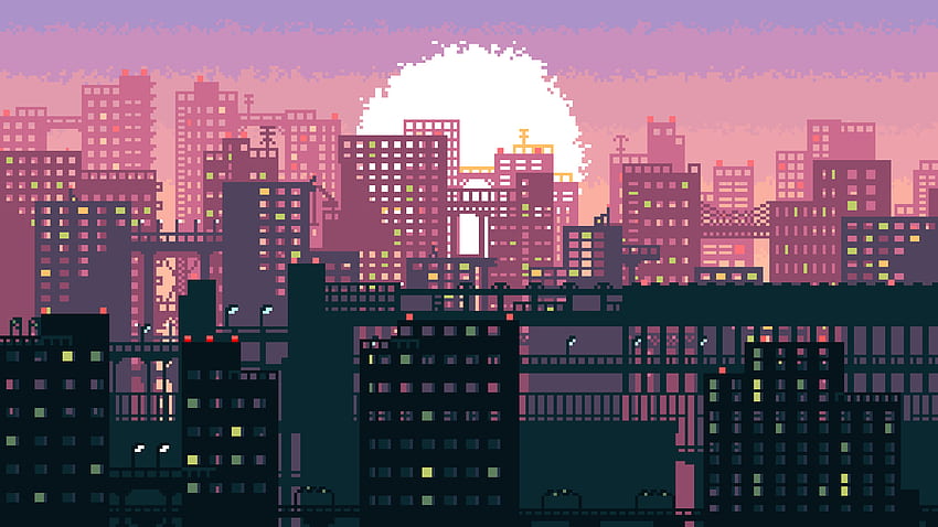 Pixel Art City Background, collections at HD wallpaper