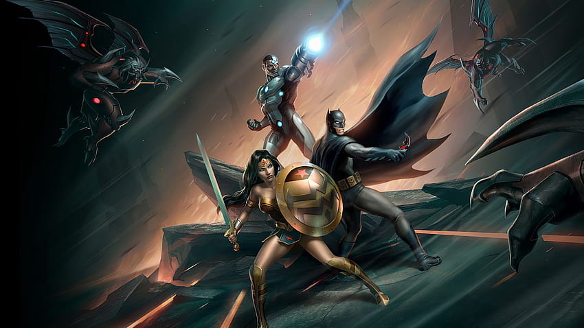 Batman Cyborg DC Comics Wonder Woman Justice League Dark Apokolips War Wallpaper HD
