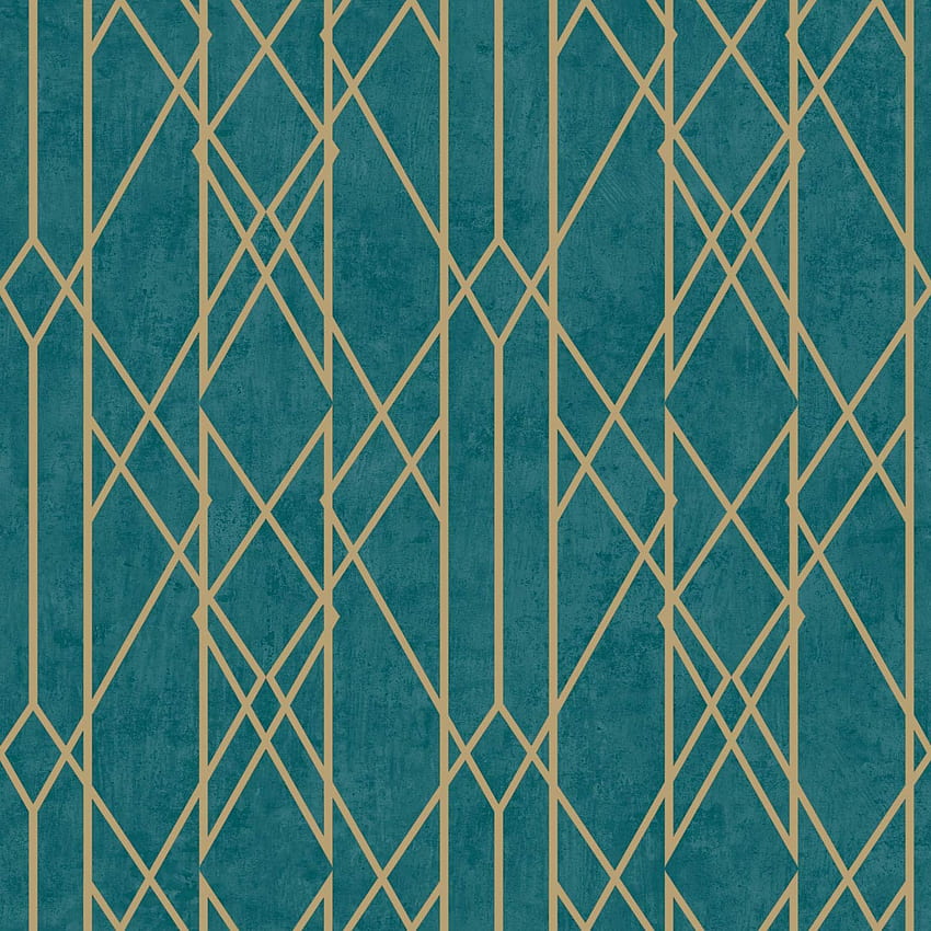 Lattice Geometric Teal Gold Metallic Shimmer Stripes Lines Y�L- Buy Online in Colombia. ProductId : 122787964 HD phone wallpaper
