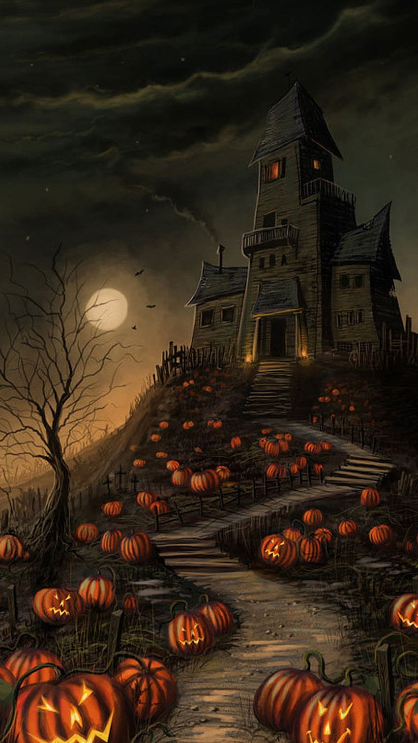 Halloween background HD phone wallpaper