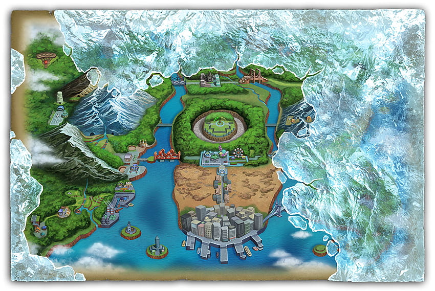 Pokemon: Black And White 2, Pokemon Map HD wallpaper