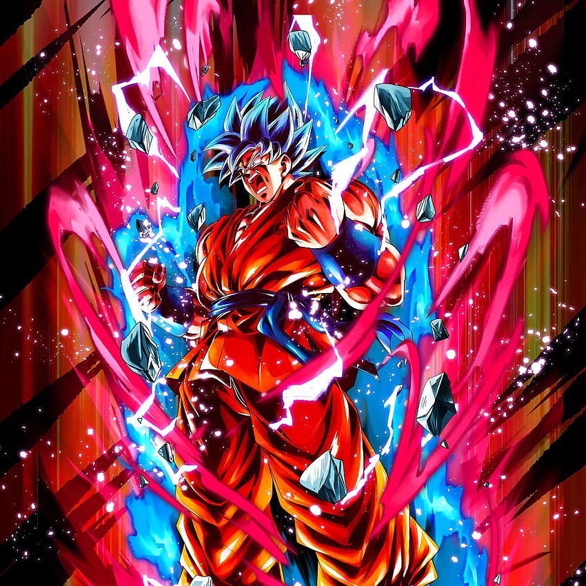 Hydros - YEL Super Saiyan God SS Kaioken Goku (Post Transformation) Charakter + PC + Telefon HD-Handy-Hintergrundbild