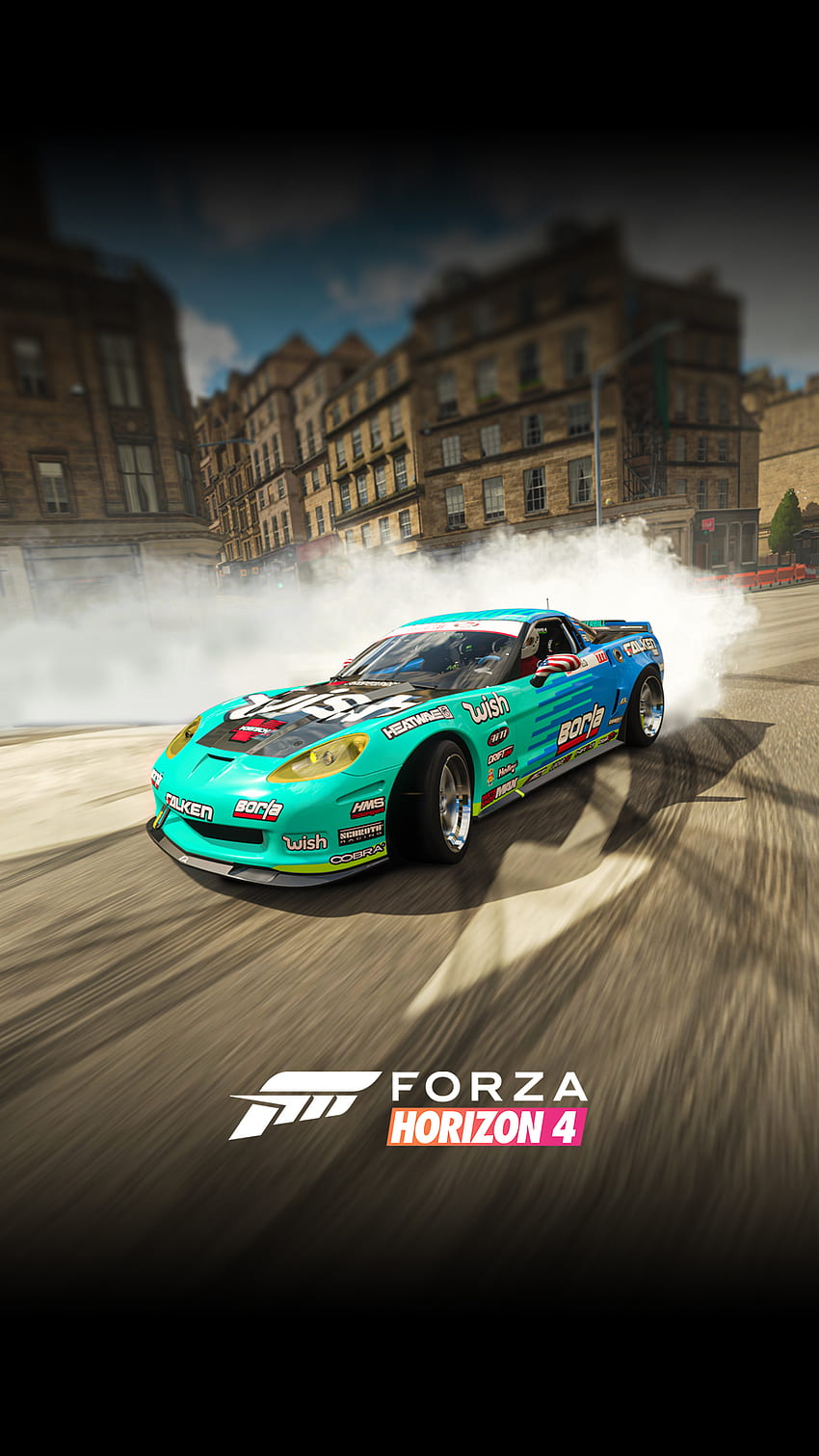 Forza Horizon - Viel Spaß beim Driften! Feiern Sie den Mittwoch mit diesen Aufnahmen von Matt Fields Formula Drift Corvette für Ihren Telefonschirm HD-Handy-Hintergrundbild