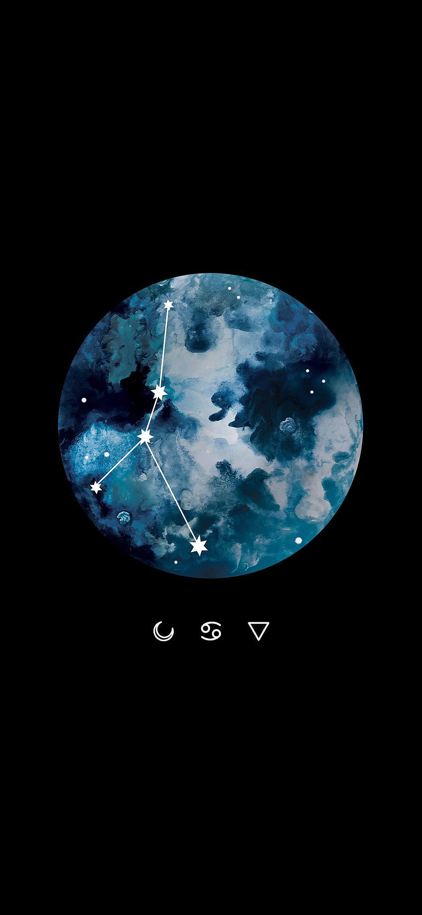 Księżyc w pełni Rak, znak zodiaku Rak Tapeta na telefon HD