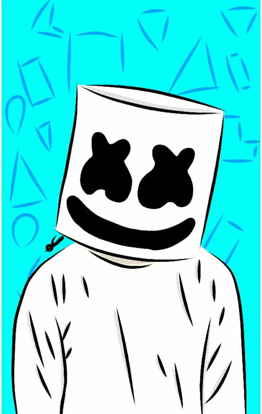 marshmello. Easy drawings, Neon , Simple doodles, Anime Marshmallow HD phone wallpaper