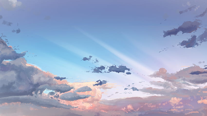 Niebo, chmury, oryginał, anime Tapeta HD