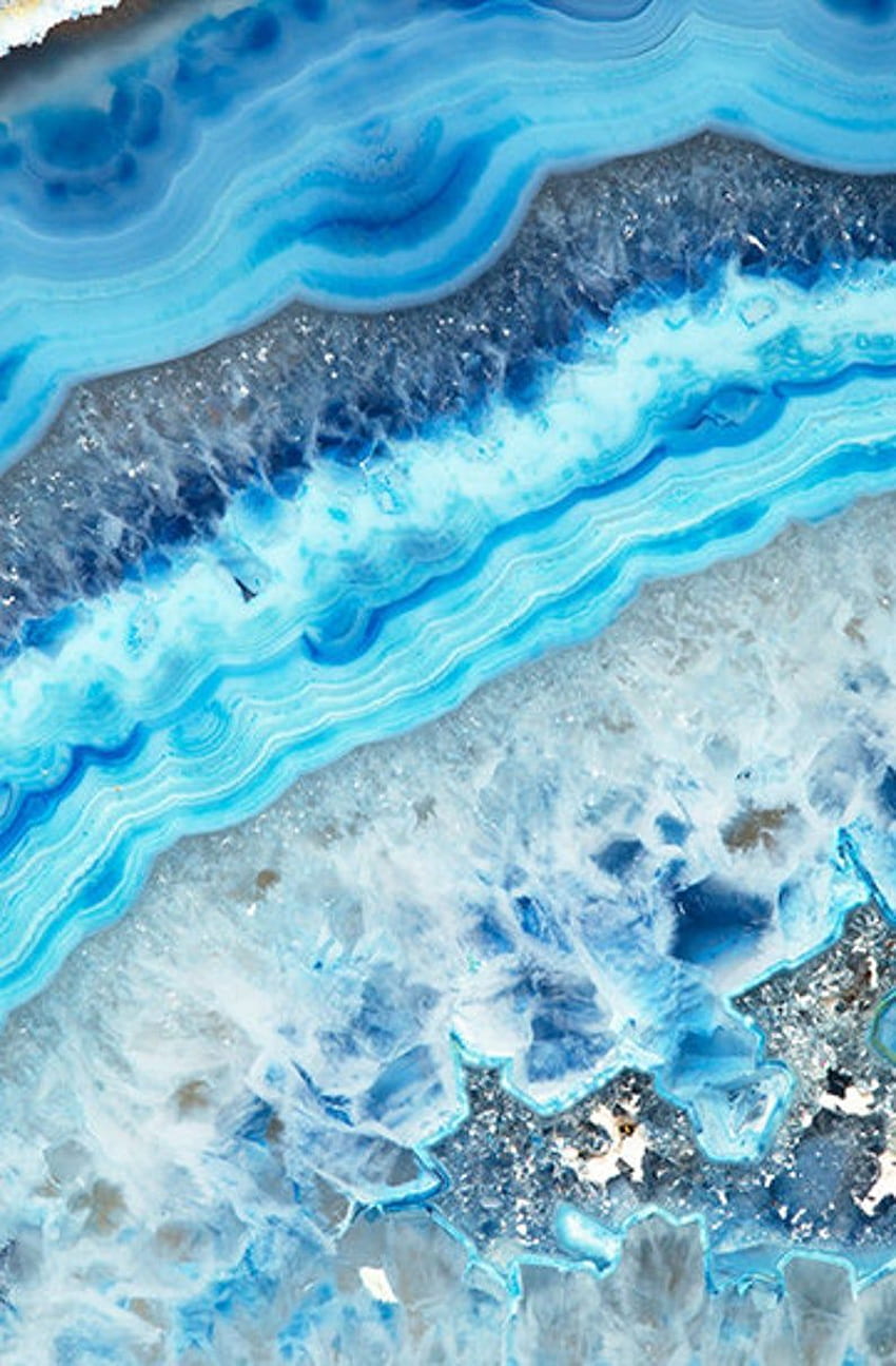 Mineral graphy Print 062 Blue Agate Fine Art. Etsy ในปี 2020 Blue aesthetic, Geode art, Blue, Colourful Geode วอลล์เปเปอร์โทรศัพท์ HD
