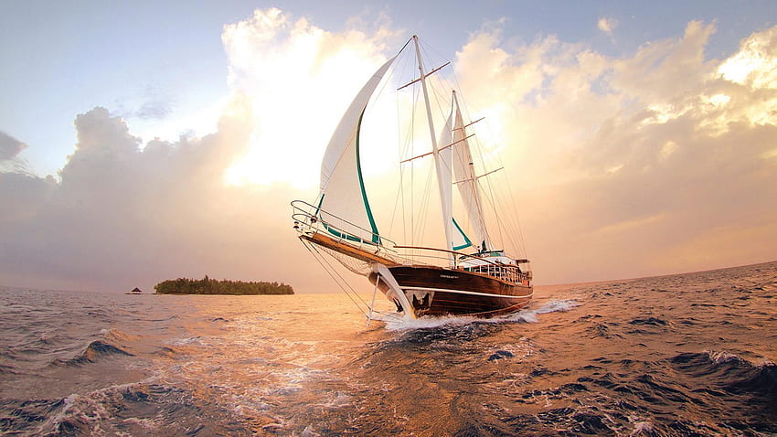 Watercrafts and Background on PicGaGa, Sailing Yacht HD wallpaper