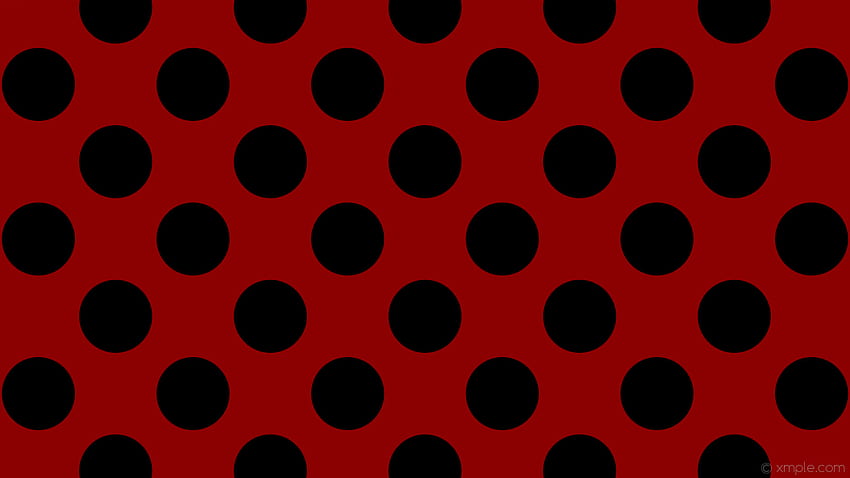 Red polka dots black spots dark red HD wallpaper