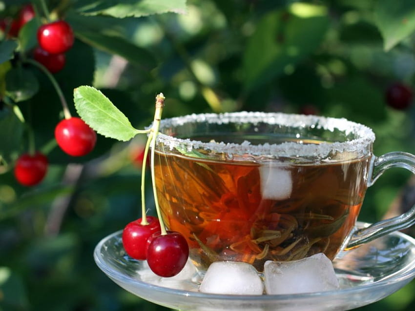 Teezeit, Beeren, Stimmung, Tee, Tasse HD-Hintergrundbild
