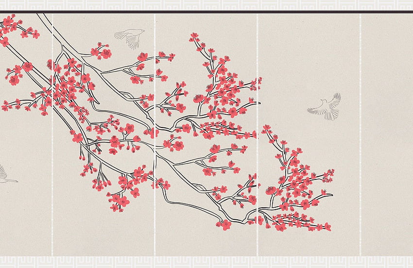 Flor de cerejeira japonesa, pastel do Japão papel de parede HD