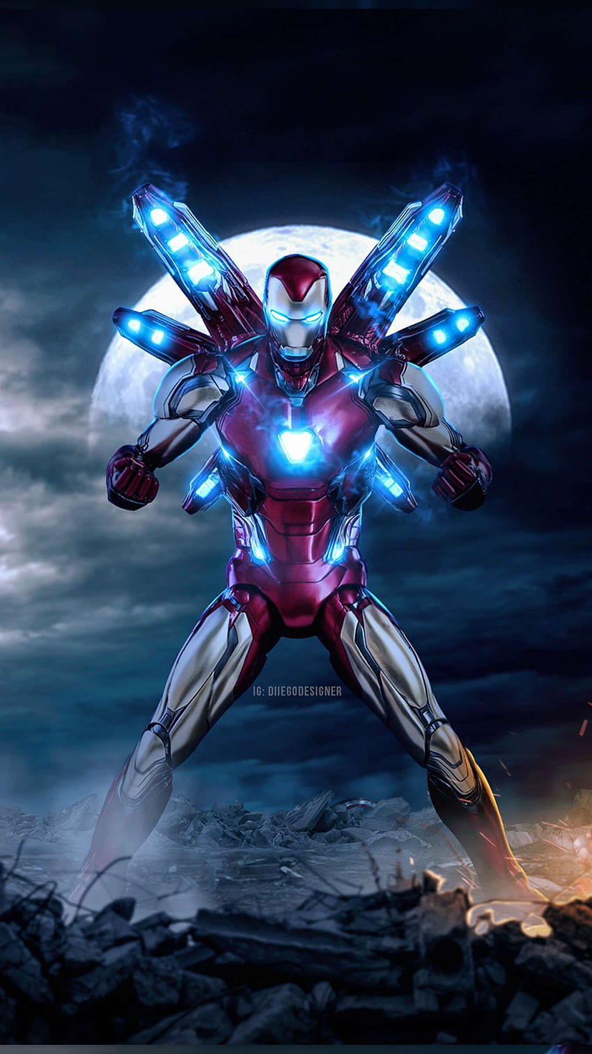 Iron Man Mejor en Endgame, Impresionantes Vengadores fondo de pantalla del teléfono